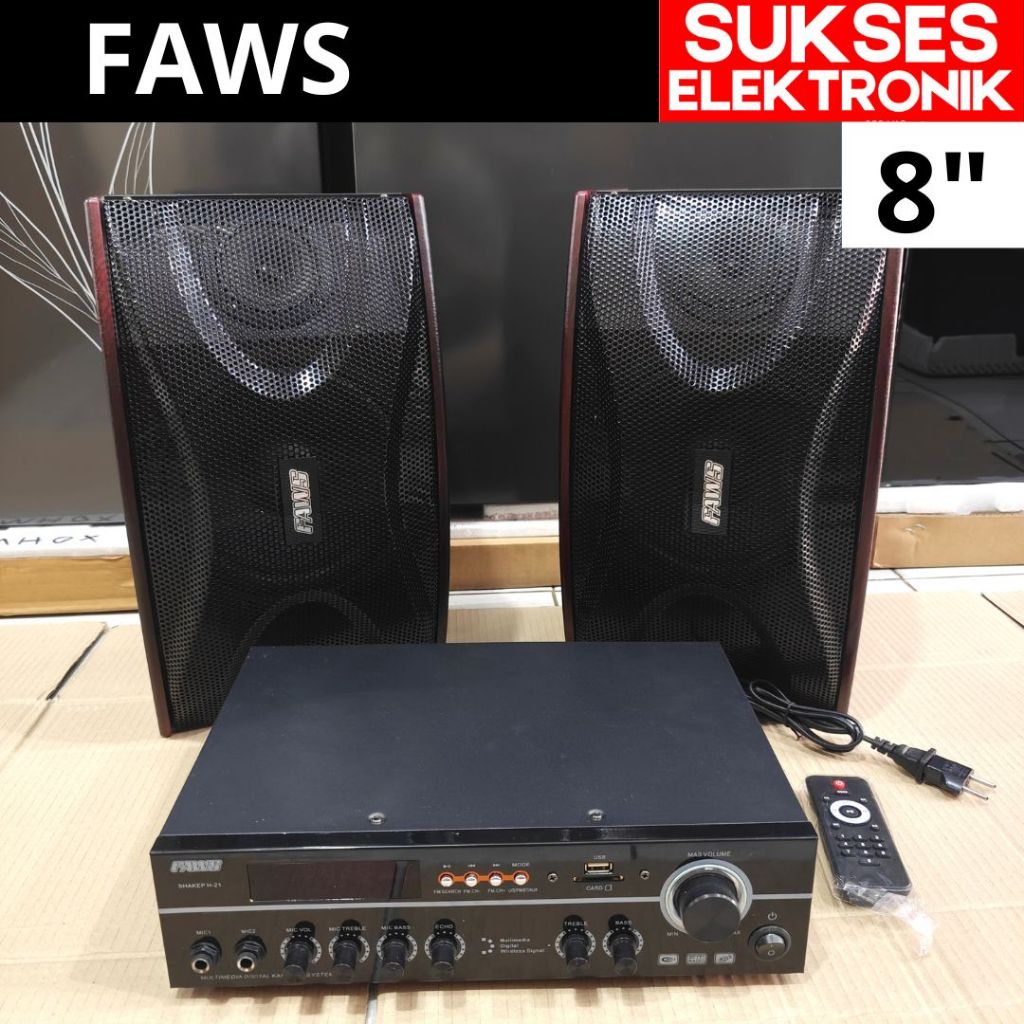 SPEAKER DINDING AKTIF FAWS H-21 8 INC SALON BLUETOOTH 8 IN INCH
