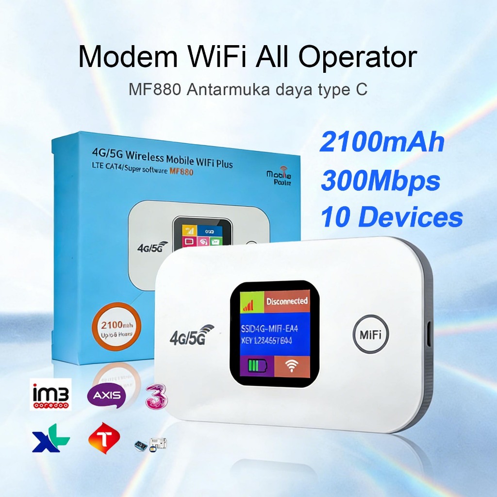 Modem WiFi 5G All Operator Mifi all operator Portable WiFi 300Mbps Pocket Wifi with SIM Card