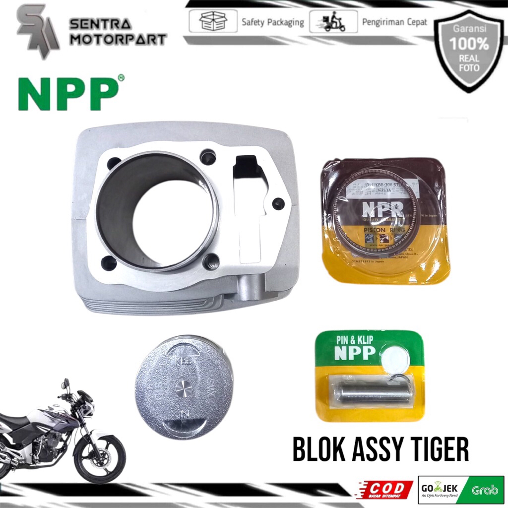 Blok block silinder cylinder seher seker paket piston kit tiger npp