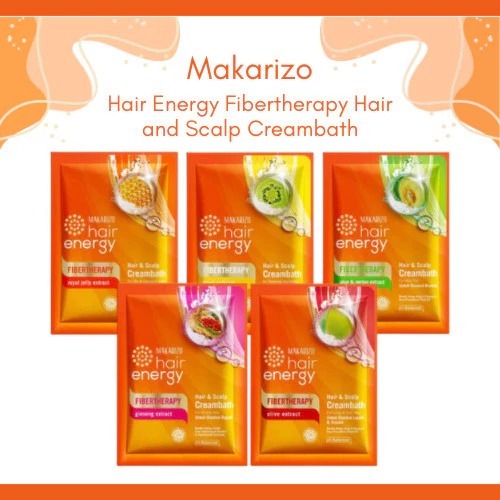 Makarizo Hair Energy Fibertherapy Hair and Scalp Creambath 30g/Masker Rambut/MAKARIZO CREAMBATH 30ML
