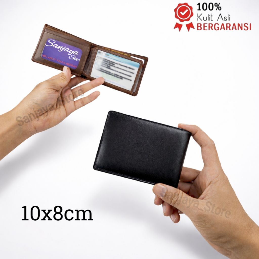 Dompet Mini Pria 100% Original Kulit Asli Lipat Mini Kecil Slim Wallet