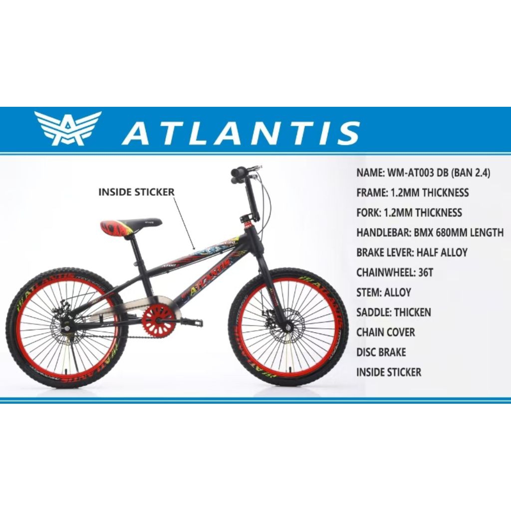 sepeda bmx 20 inch AT003 DB atlantis