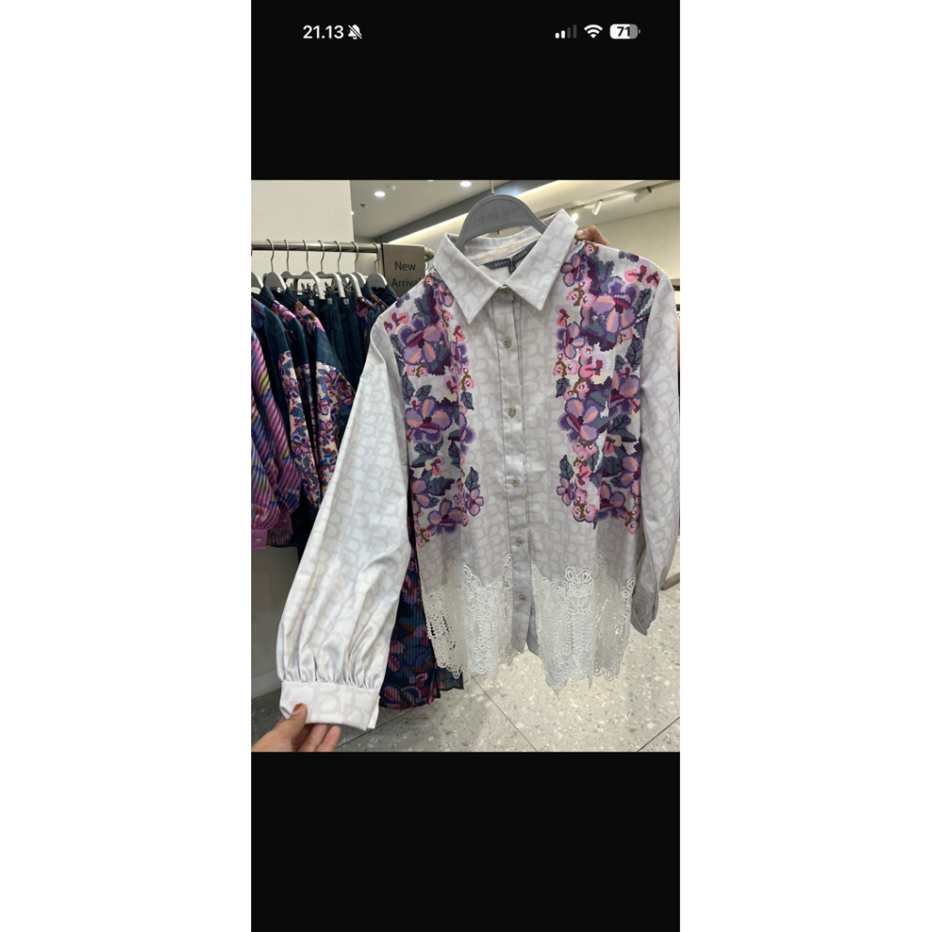 BENANG JARUM ECLORA LACE SHIRT SIZE XL