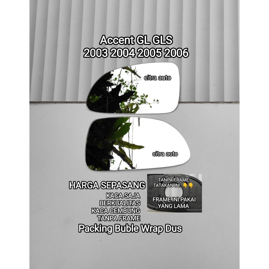 Cermin Spion Hyundai Accent GL GLS 2003 2004 2005 2006 Sepasang Berkualitas