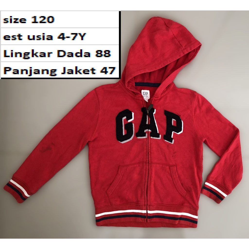 Jaket GAP Hoodie Anak Second Preloved