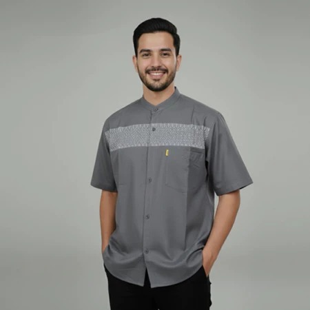 CARDINAL Kemeja Koko Pria Katun Lengan Pendek Regular M L XL XXL Baju Koko Pria Dewasa Bordir – Koko