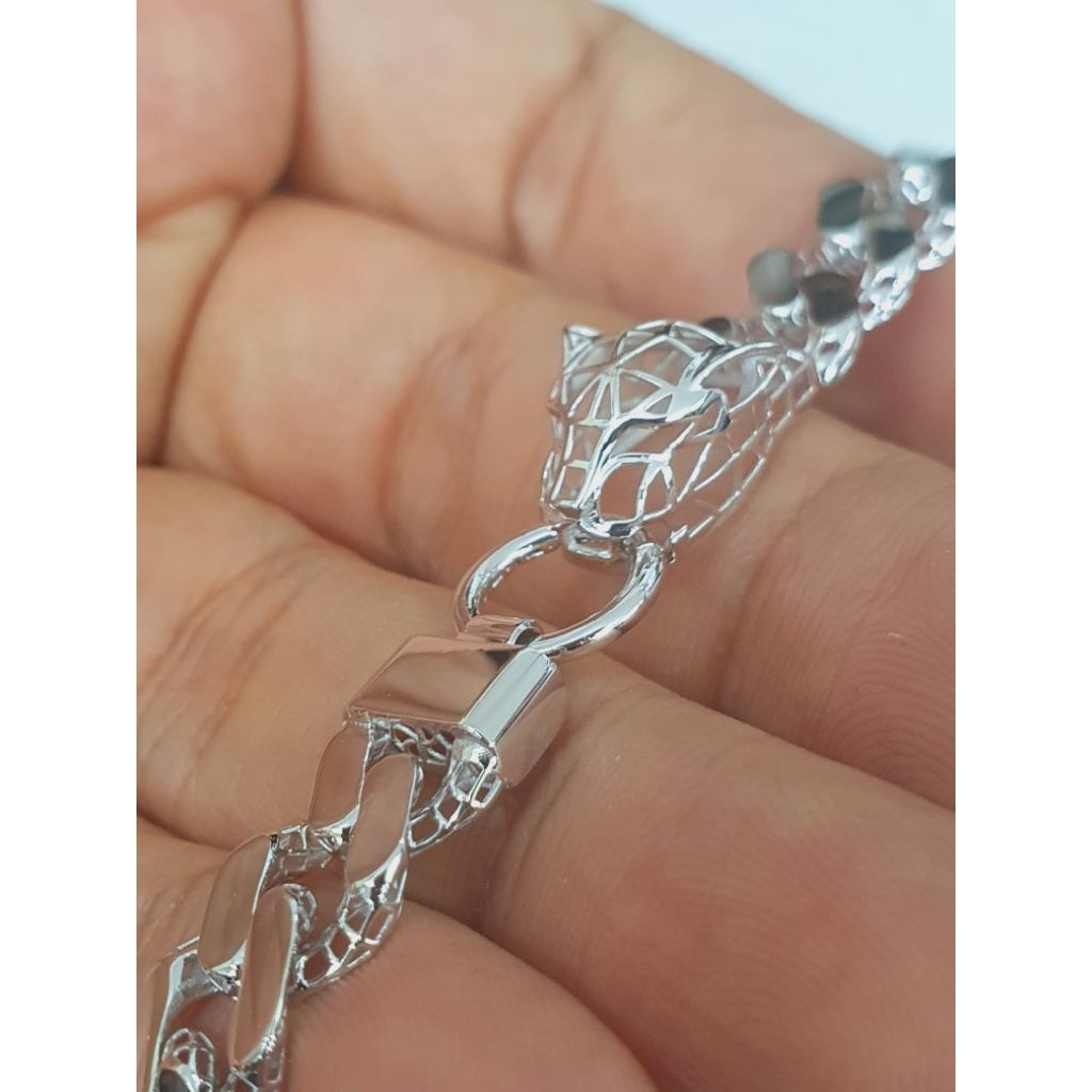 gelang gelang sisik naga putih variasi macan emas 75 % 750 75% 17k