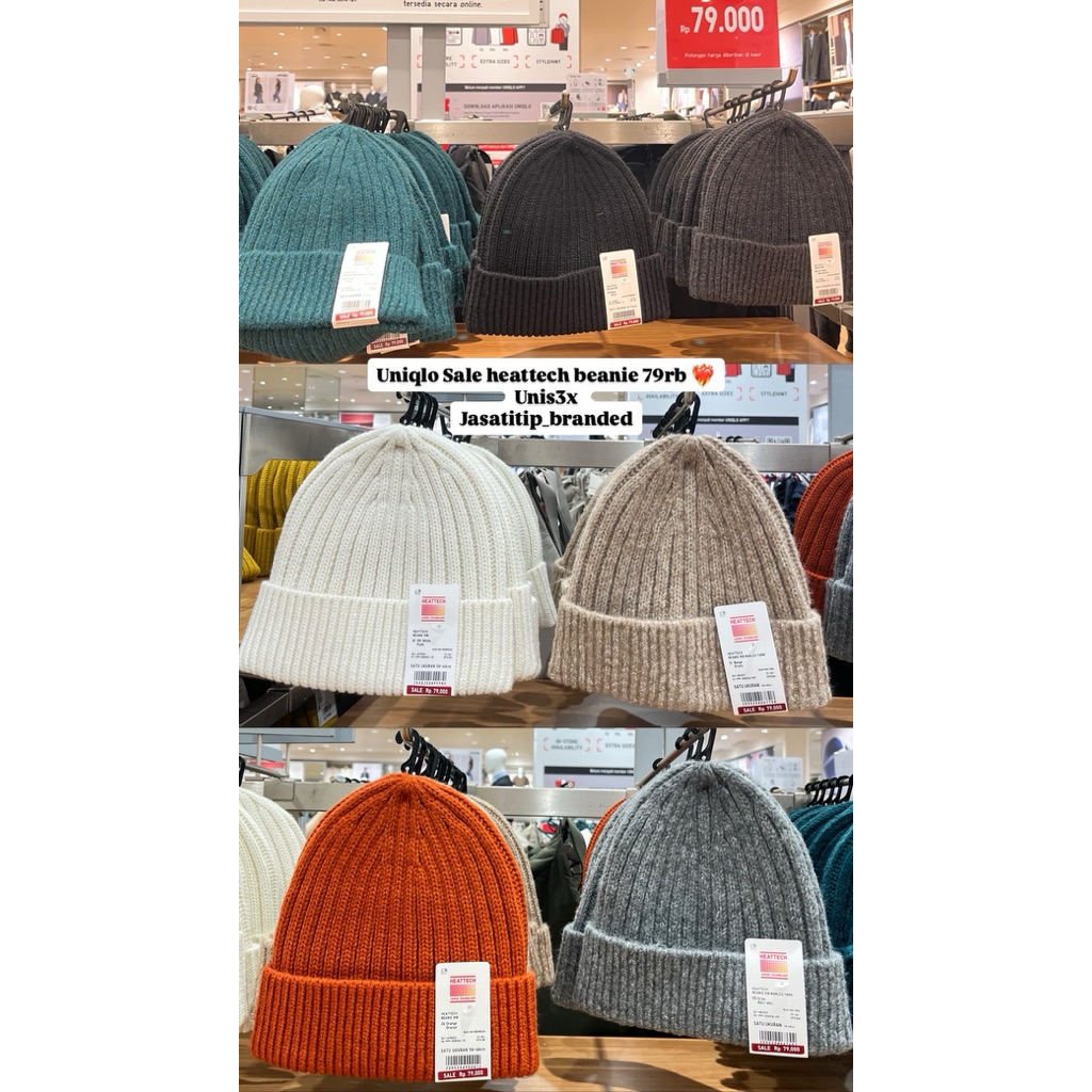 Jastip Uniqlo beanie hat & syal