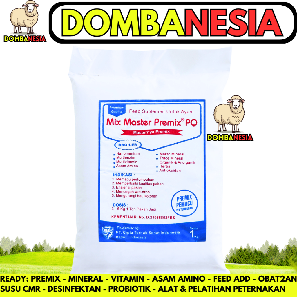 MIX MASTER PREMIX AYAM BROILER 1 KG - Premix Ayam Pedaging Broiler Pemacu Pertumbuhan Like Masamix B
