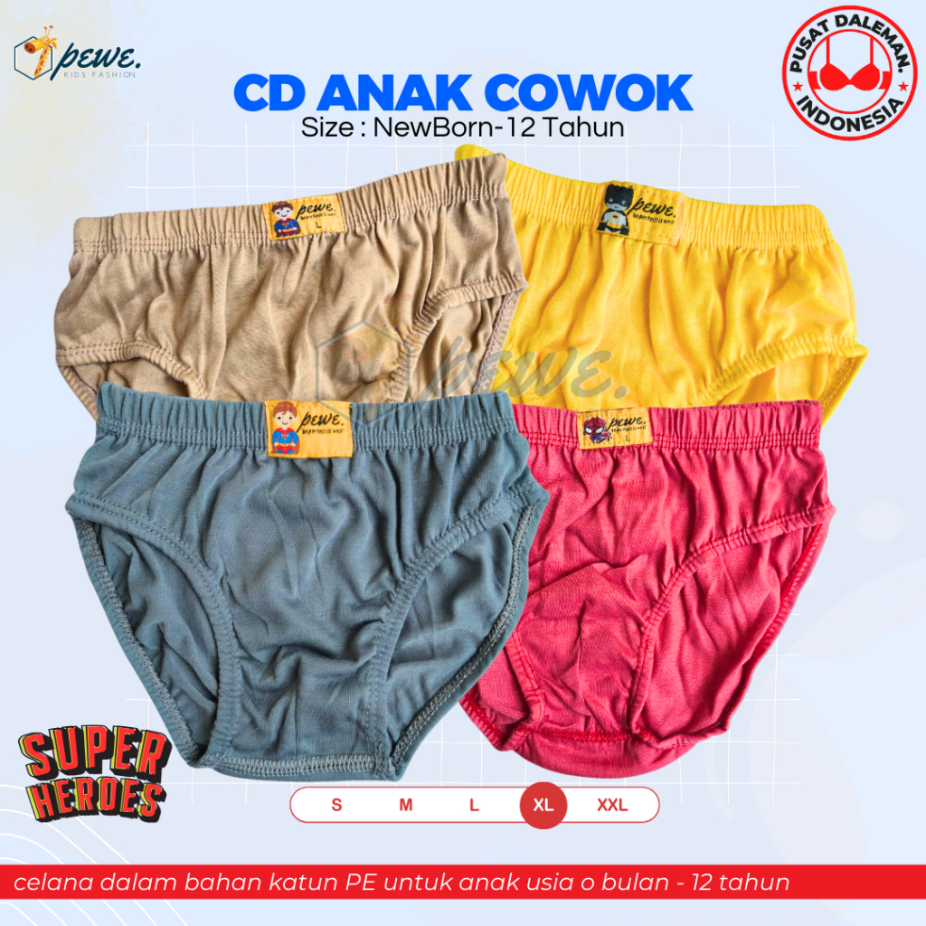 6 Pcs sempak anak laki laki umur 4-5 tahun / sempak anak laki2 adem menyerap keringat / sempak anak 