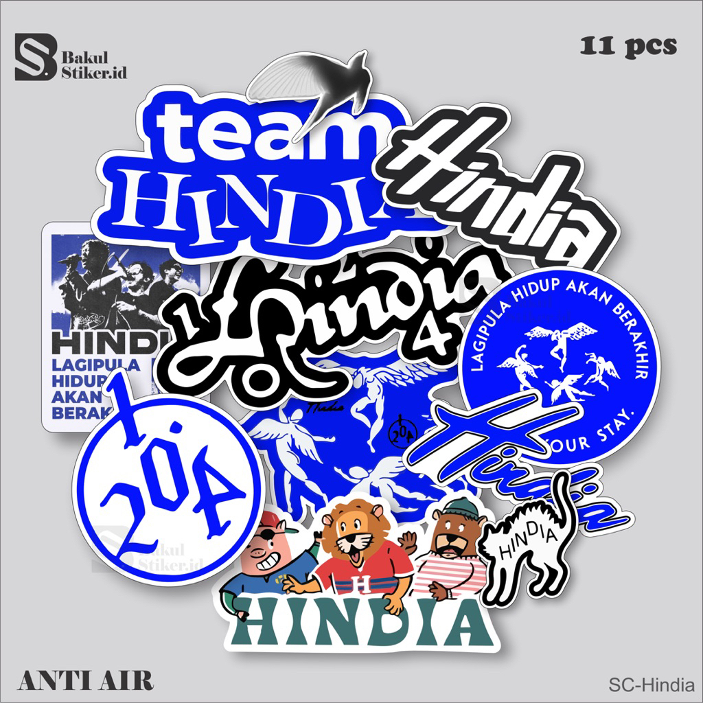 Stiker band Hindia / Stiker Premium anti air Band hindia / Stiker helm,motor,Hp