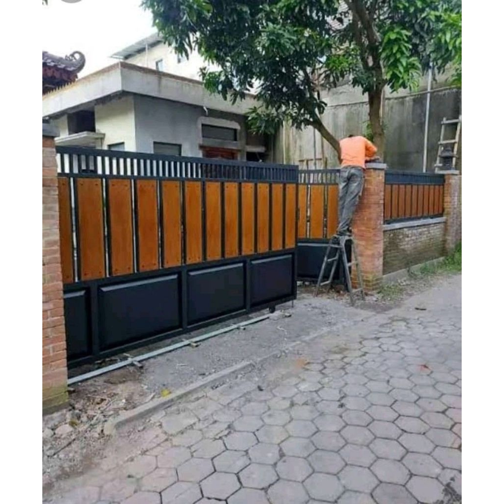 pagar besi minimalis modern