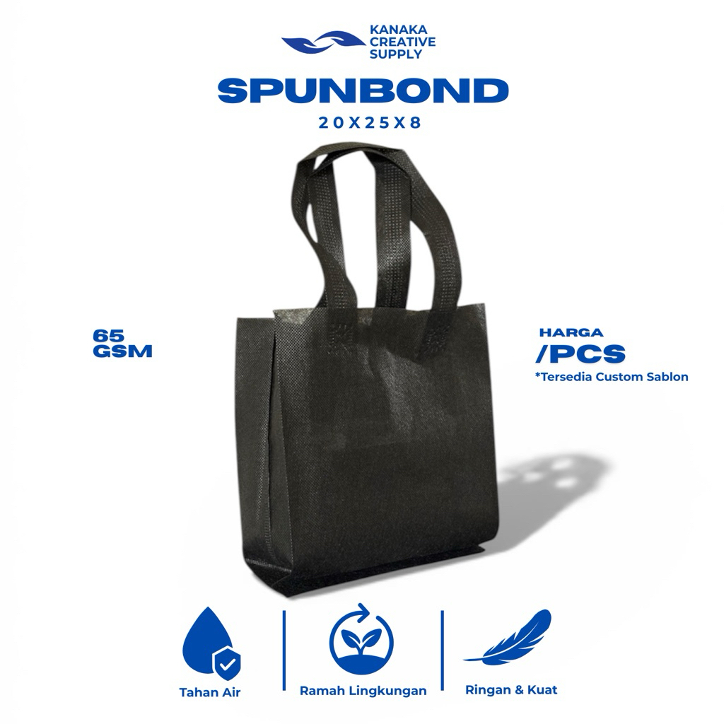 Tas Spunbond Goodie Bag Polos 20x25x8 - 1pcs