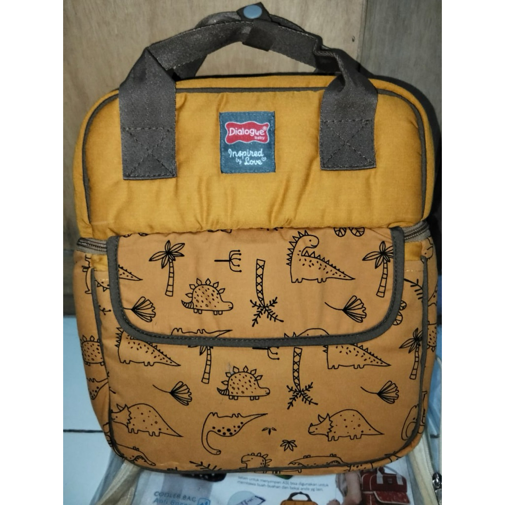 New Dialogue Baby Bayi Inspired by Love Ransel Backpack Tas Bag Yellow Kuning Dino Dinosaurus