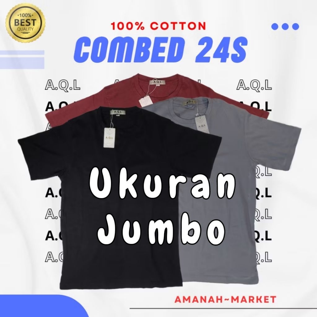KAOS JUMBO polos premium cotton combed 24s