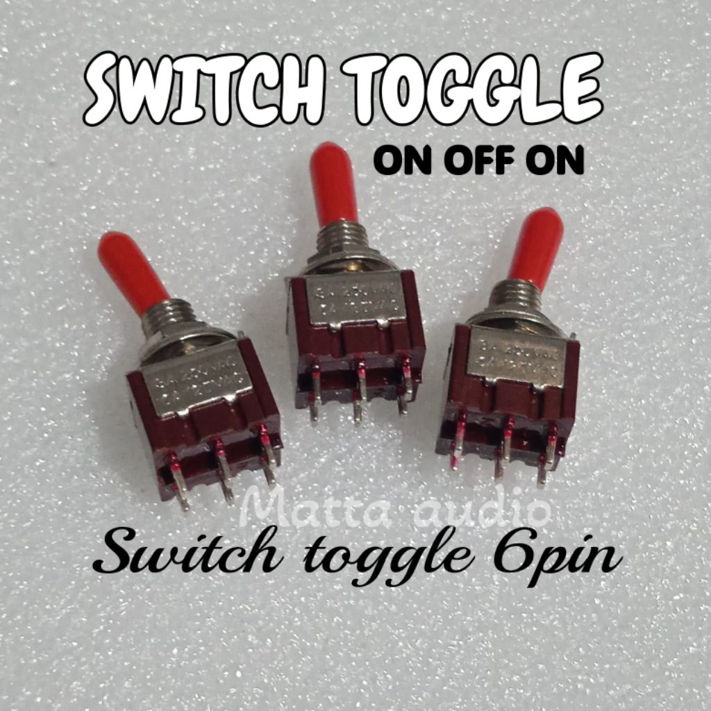 Toggle switch 6pin on off on saklar on off on