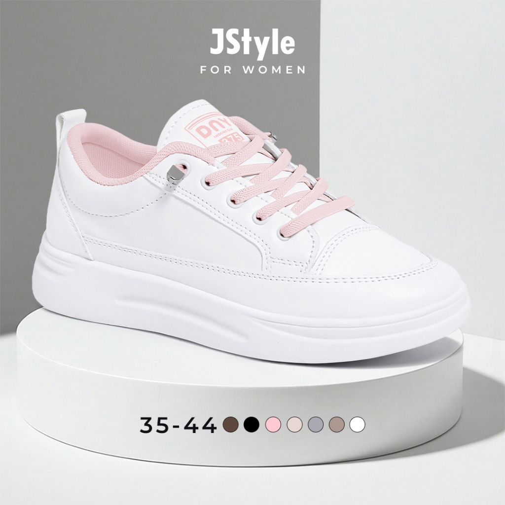 JS Sepatu Casual Sneakers Perempuan Sepatu Kekinian Sneaker Wanita Import Sport Shoes SP-375A