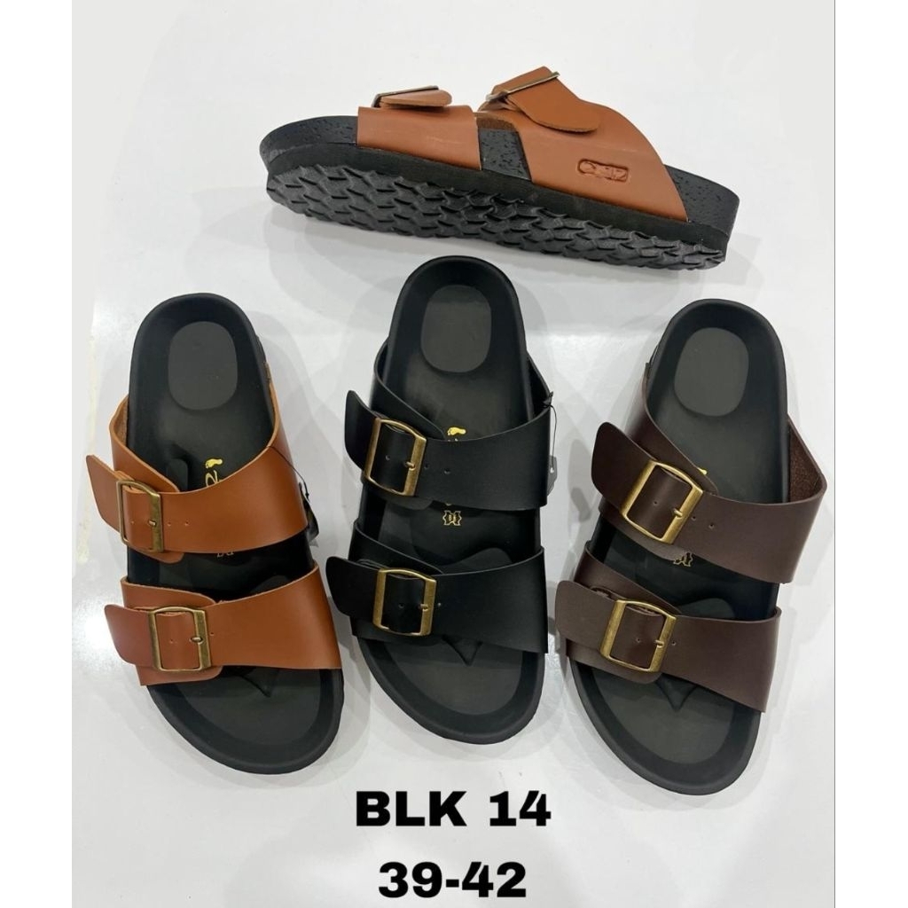 SANDAL KULIT PRIA C12 BLK 14 39-42