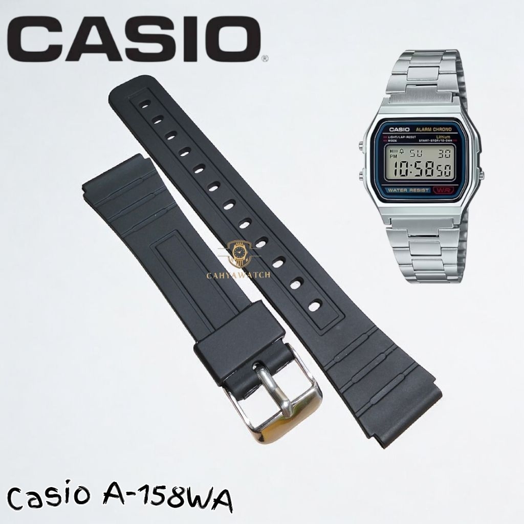 Tali Jam Tangan Casio A-158WA Strap Jam Casio A158WA Rubber