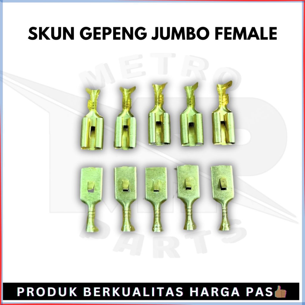 TERMINAL CEWE JUMBO 7,8MM / SKUN CEWE JUMBO / SKUN KABEL GEPENG FEMALE JUMBO / TERMINAL KABEL GEPENG