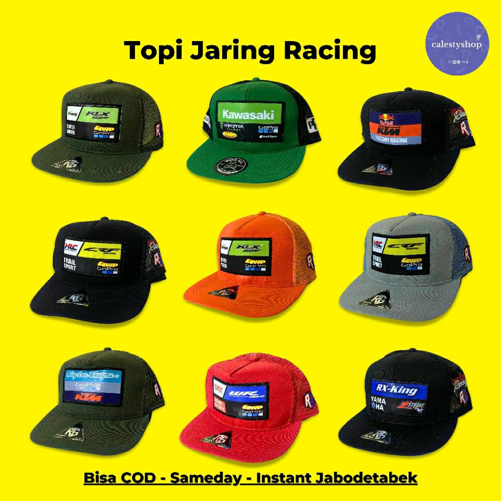 Topi Jaring Trucker Racing Balap Motor KTM Casual Streetwear Snapback
