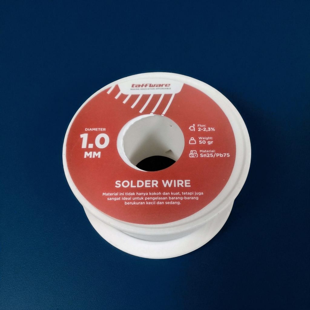 Kawat Timah Solder Flux Wire 1.0mm - HD-1 - Silver