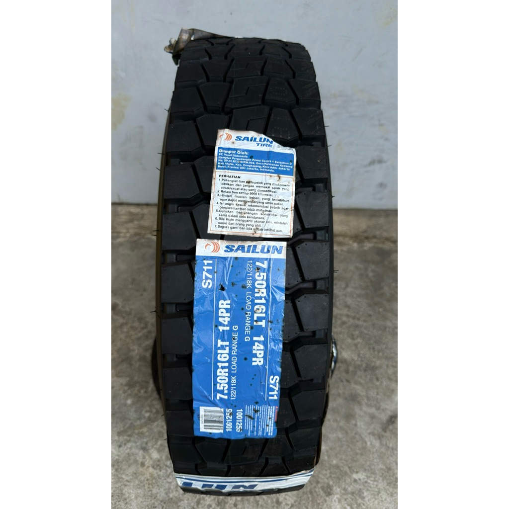 Ban truck Sailun S711 750-R16 14Pr ban untuk overload