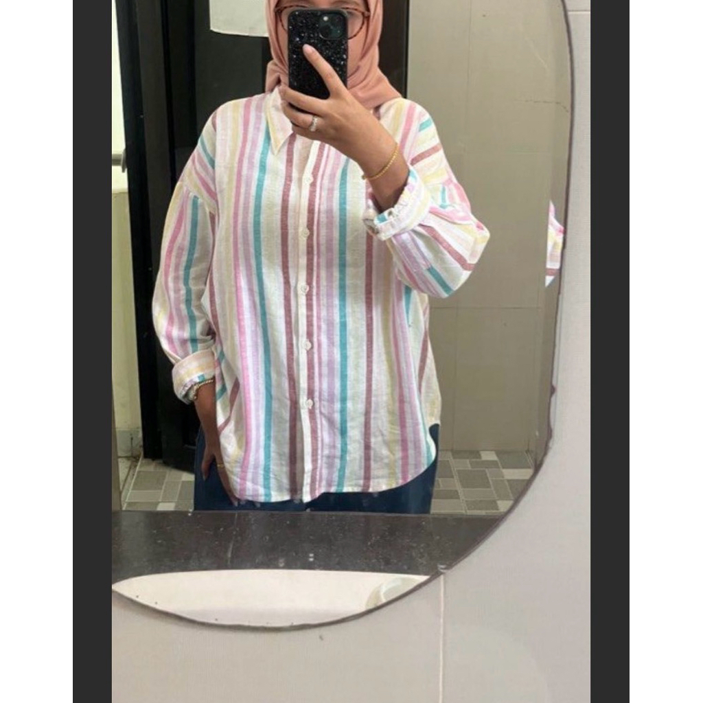 kemeja stripe preloved