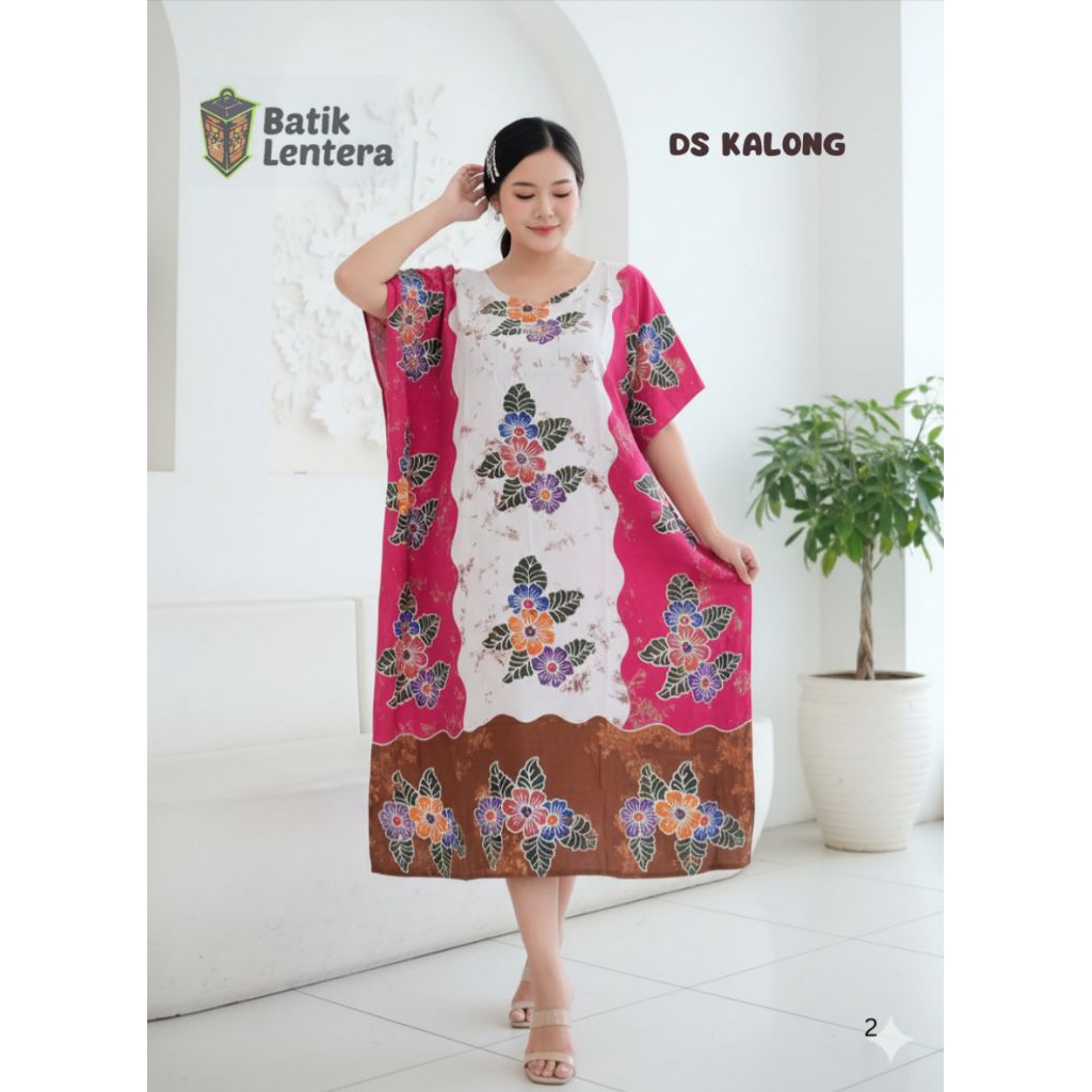 Daster Lentera Batik Kalong Lowo Motif Bunga Sunan Kekinian Allsize Ld 140cm | Baju Tidur