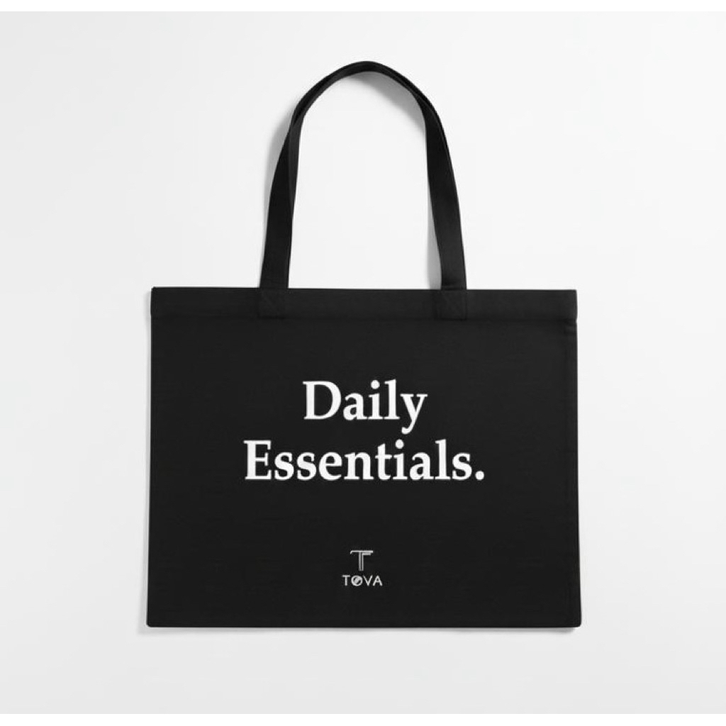 TOVA - Totebag Canvas Premium - Daily Essentials. | Tas Tote Pria Wanita