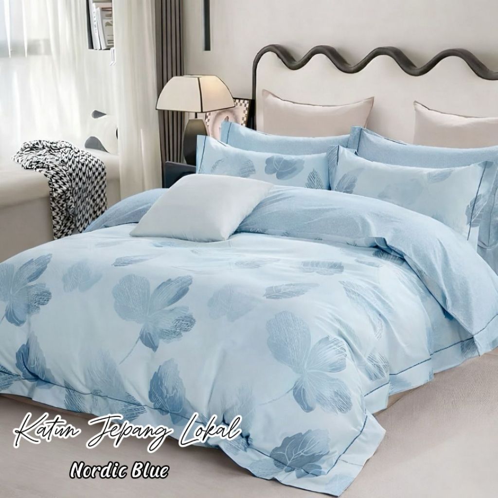 Sprei Set Katun Jepang Lokal Cvc Premium / Sprei motif aesthetic / Sprei minimalis / sprei motif bun