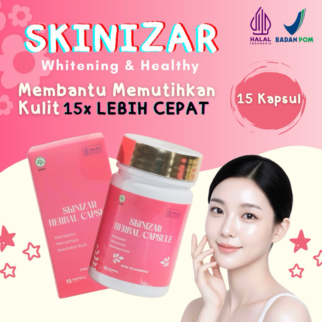Skinizar Herbal Capsule | Pemutih Badan Herbal Tanpa Efek Samping
