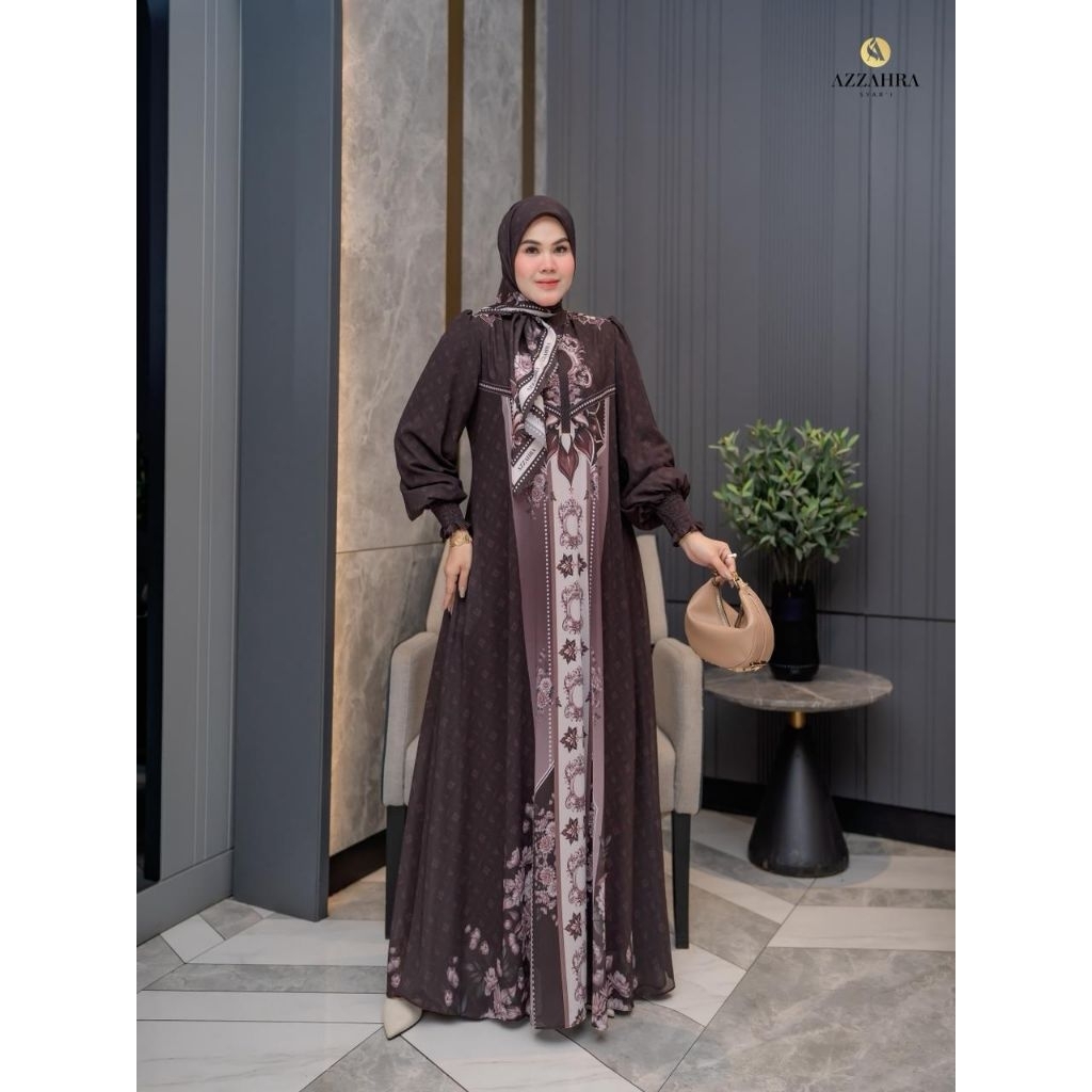 Gamis Syari Lebaran///Aiza Series By Azzahra syari///Gamis Cantik Premium Lebaran Terbaru//Gamis Mew