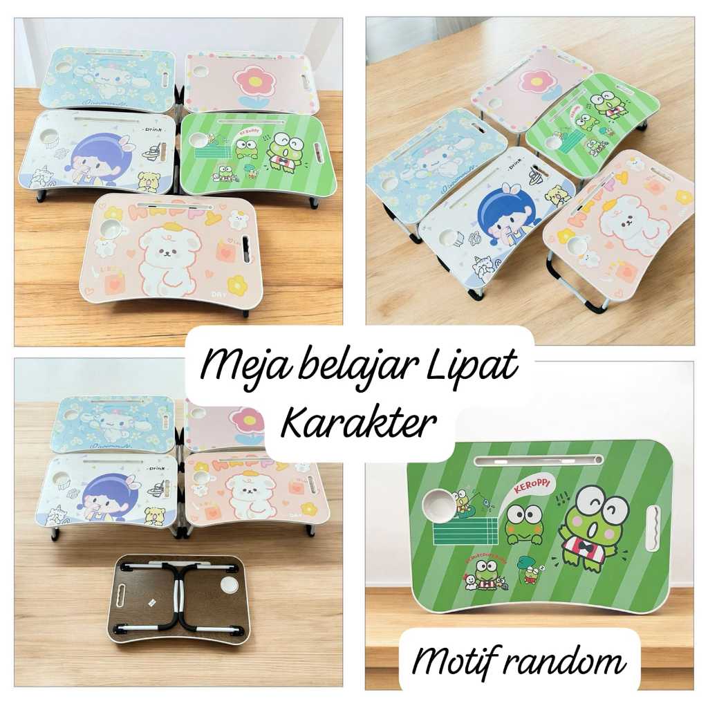 Meja Belajar Lipat Jumbo / Meja Laptop Lipat Portable Anti Air Meja Lipat Kokoh Kayu