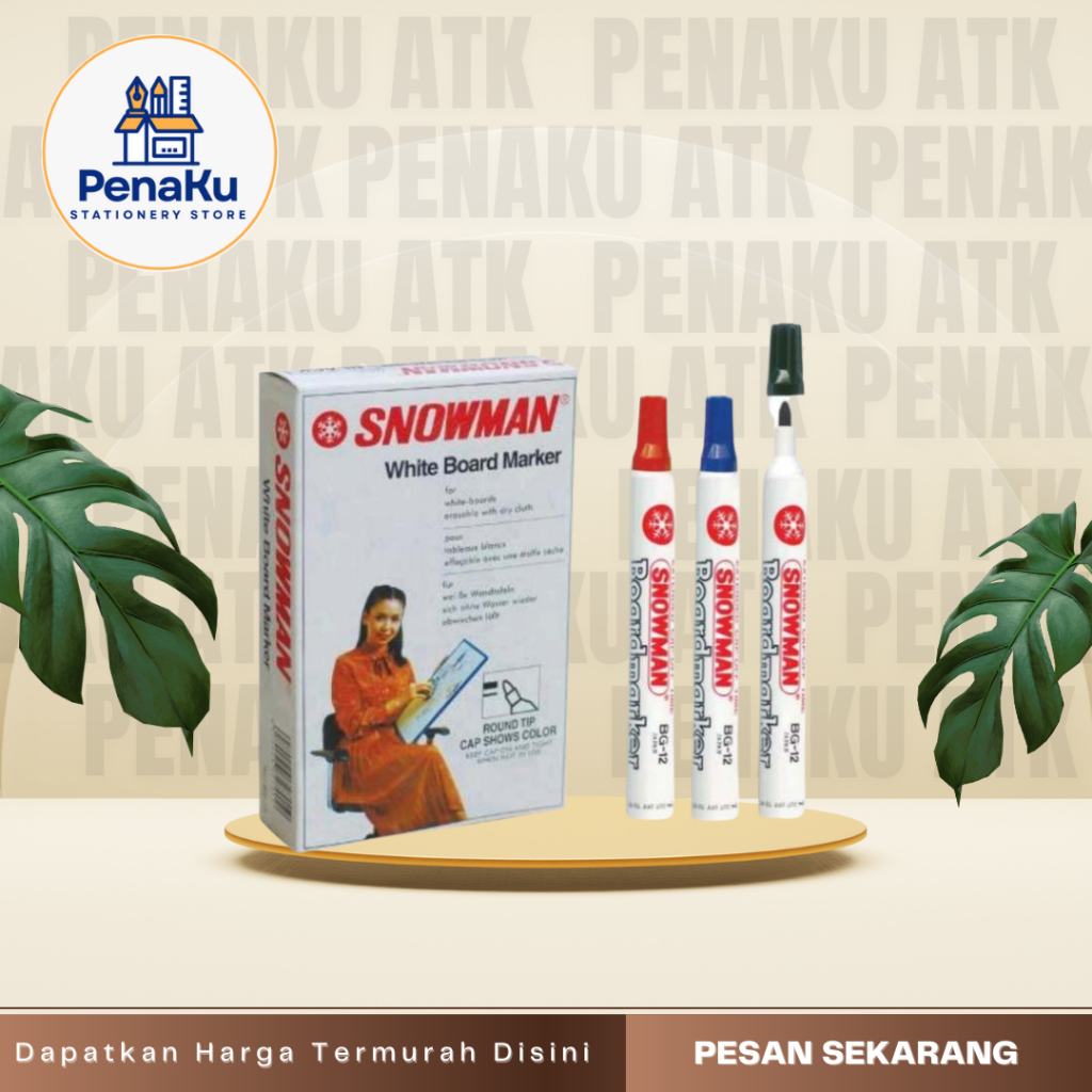 1 PACK - SPIDOL SNOWMAN WHITEBOARD MARKER