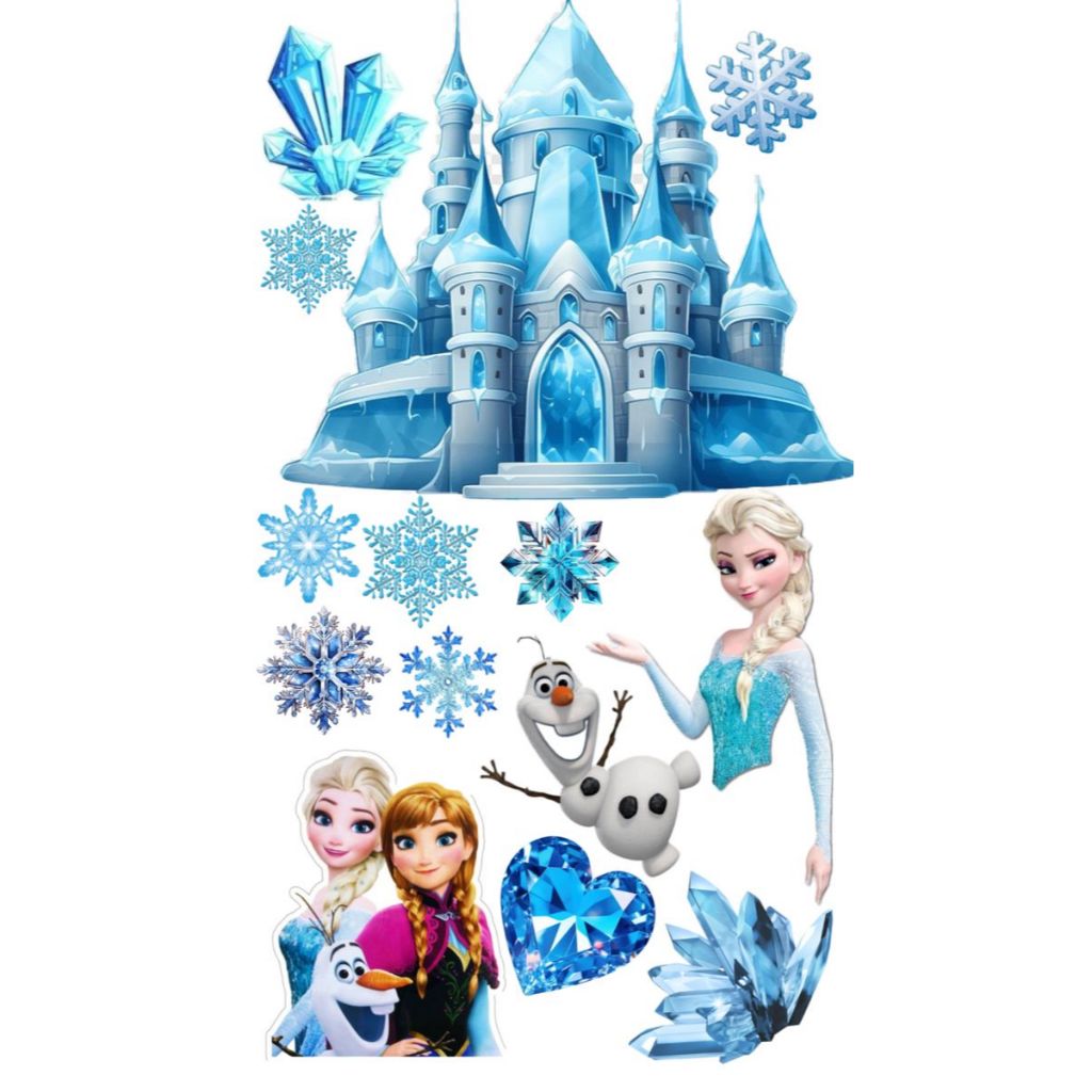 Topper FROZEN Custom Nama | Hiasan Cake FROZEN | Topper Kue FROZEN