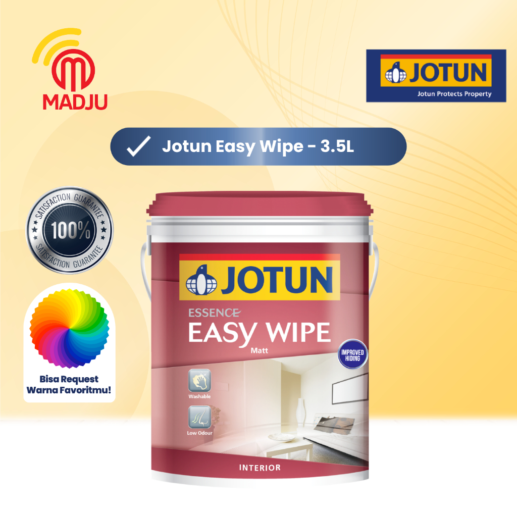 Jotun Easy Wipe  Cat Tembok Interior 3.5 Liter (WARNA BY REQUEST) / Cat Dinding Mudah di Lap