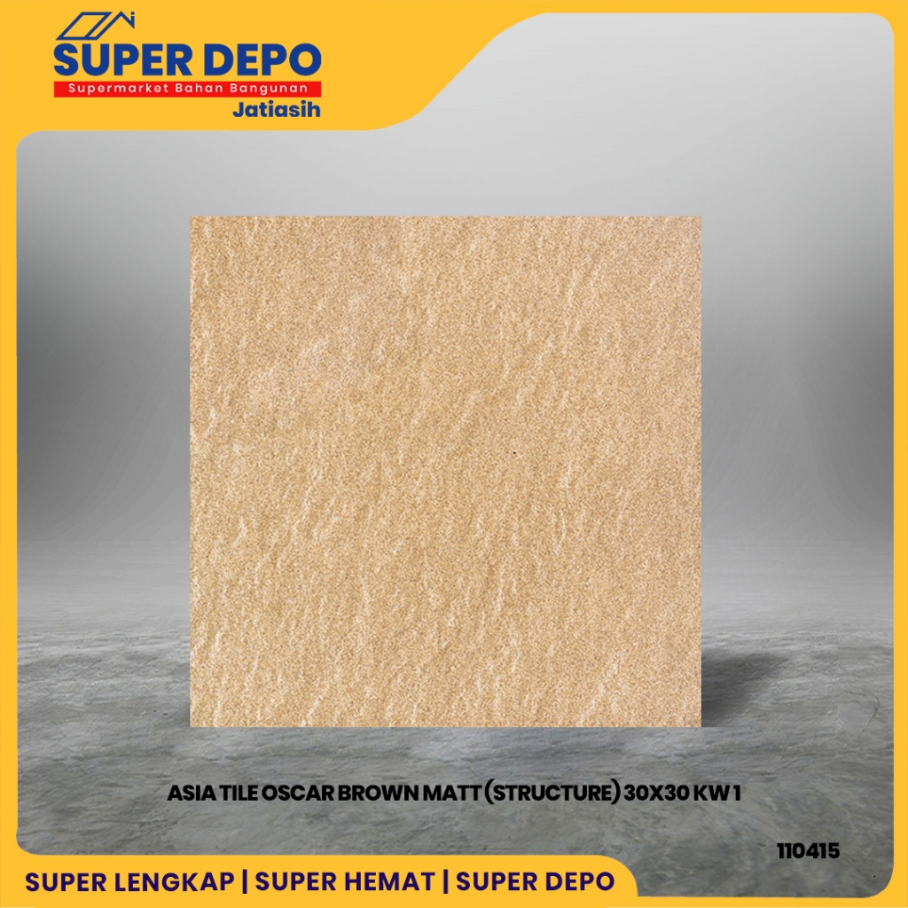 ASIA TILE OSCAR BROWN MATT (STRUCTURE) 30X30 KW 1