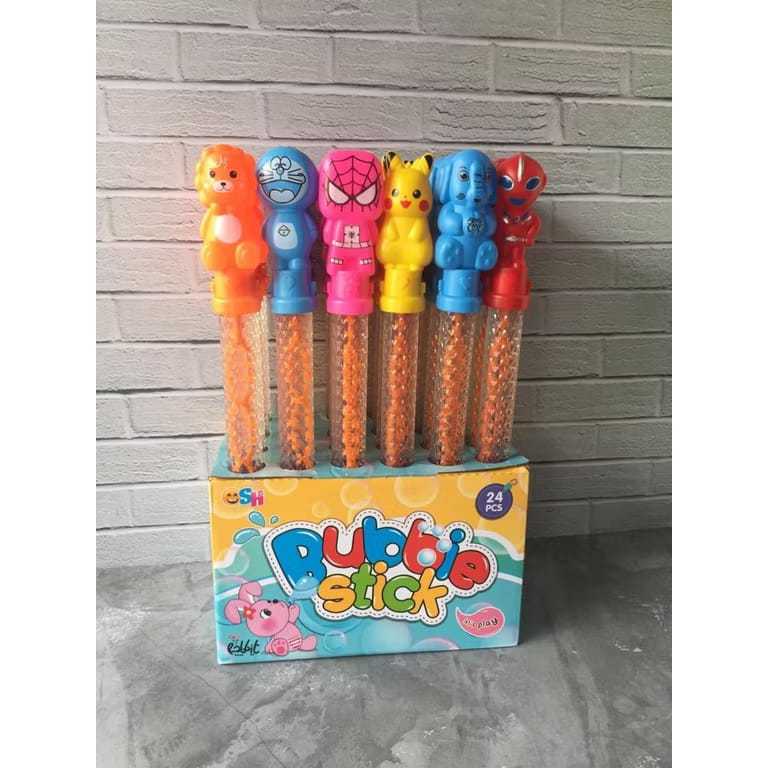 lucky Toys - Mainan Gelembung Stick Bubble Karakter / Gelembung Tiup Balon