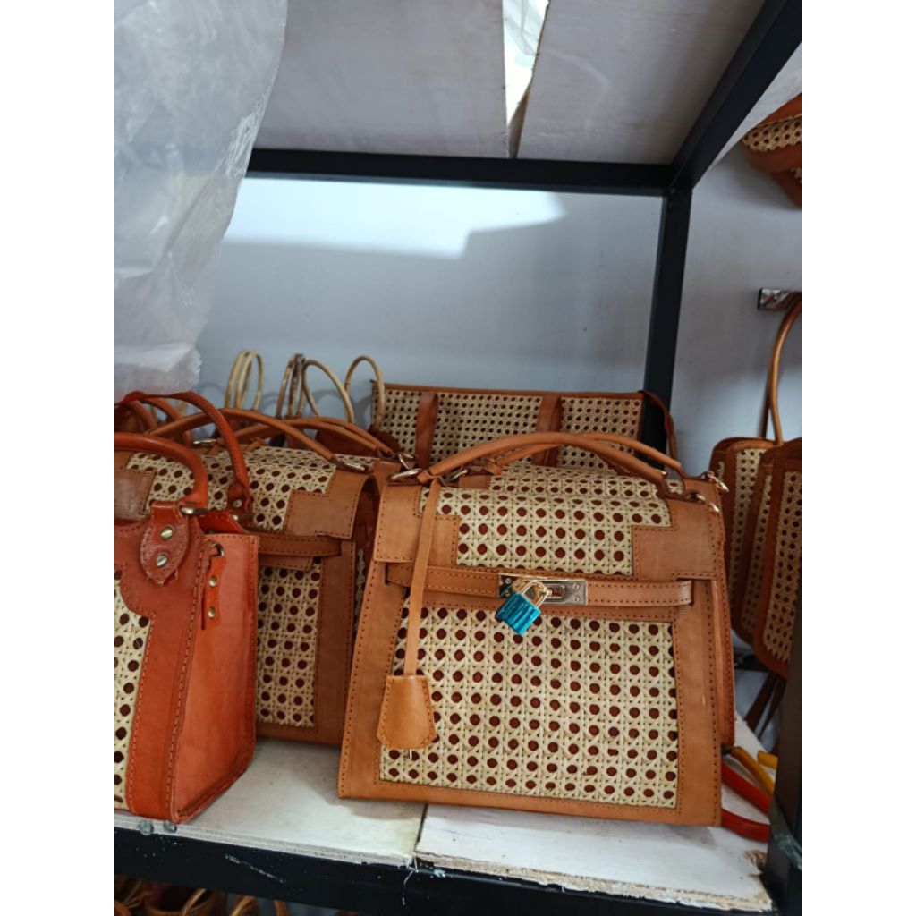 tas ala Kelly h*rmes rotan kulit sapi asli