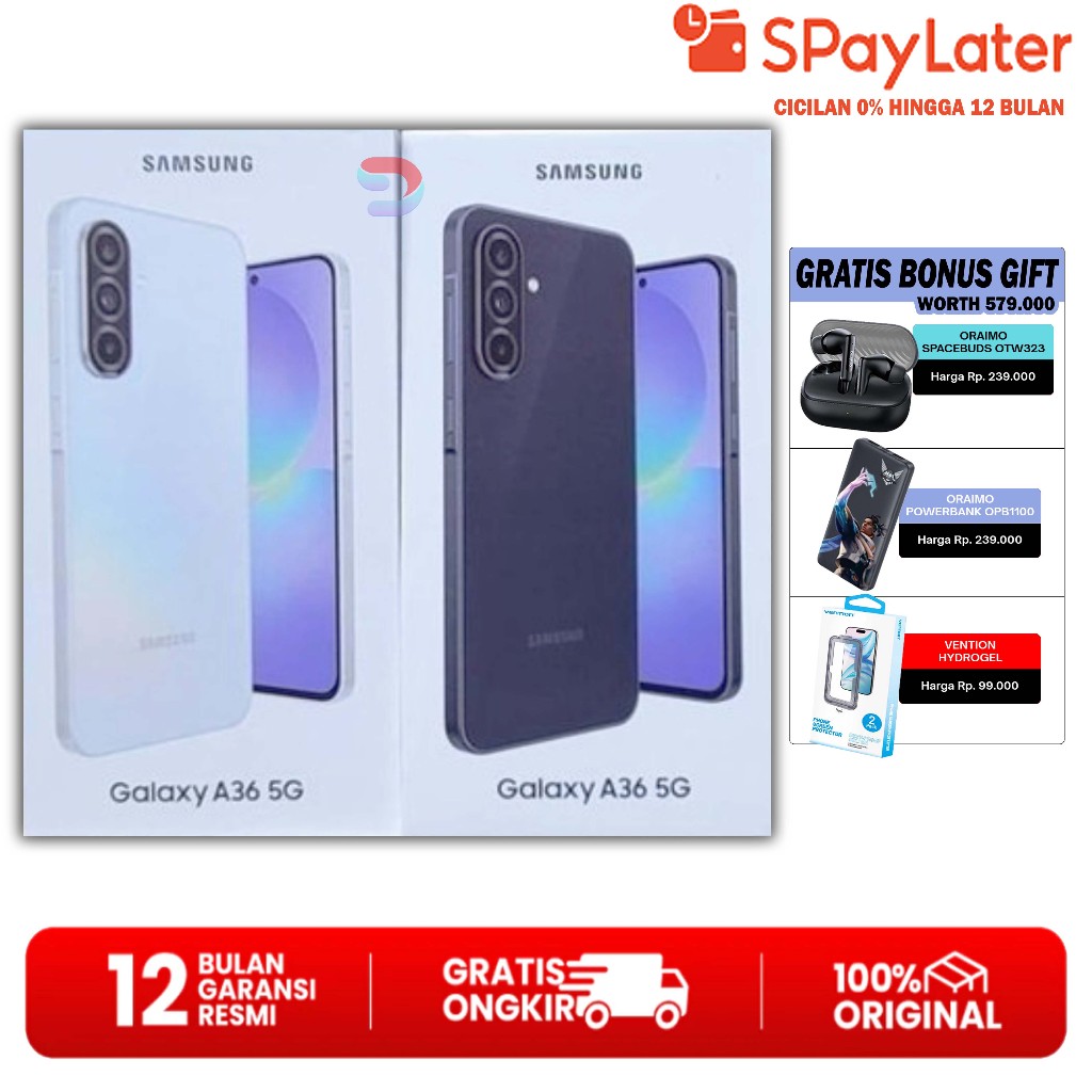 Samsung A36 5G 8/256GB & 12/256GB | HP Samsung Original Resmi