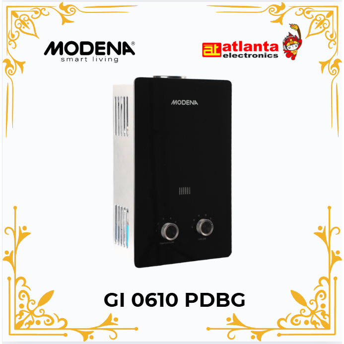 MODENA GI 0610 PDBG Water Heater Gas - Pemanas Air Mandi 6 L