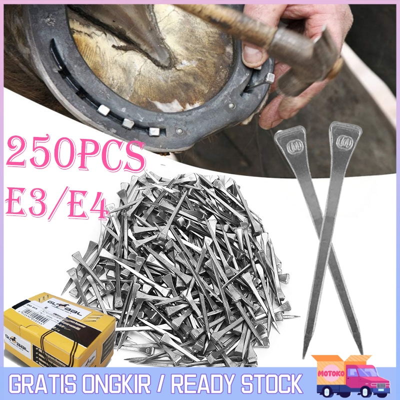E3/E4 Paku Ladam Paku Kuda Paku Sepatu Tapal Kuda 250Pcs Paku Tapal Kuda Import Paku Sepatu Tapal Ku