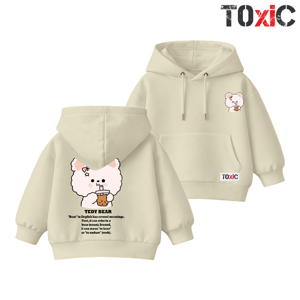 TOXIC Hoodie Jumper Anak Bear Girl Umur 4-15 Tahun Unisex Laki-Laki & Perempuan