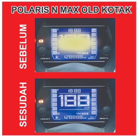 Polaris Polarizer LCD Speedometer NMAX OLD Kotak 2018-2019