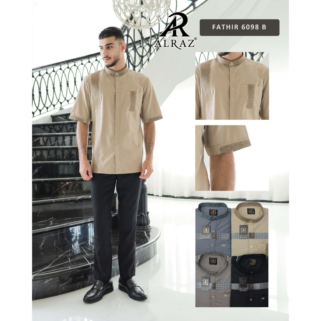 BAJU KOKO ALRAZ FATHIR 6098B LENGAN PENDEK