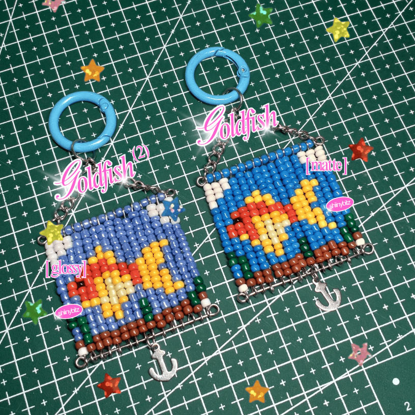 [shiinybitz] Beads Curtain Bag Charm | keychain | gantungan tas kunci manik | tomato goldfish cute