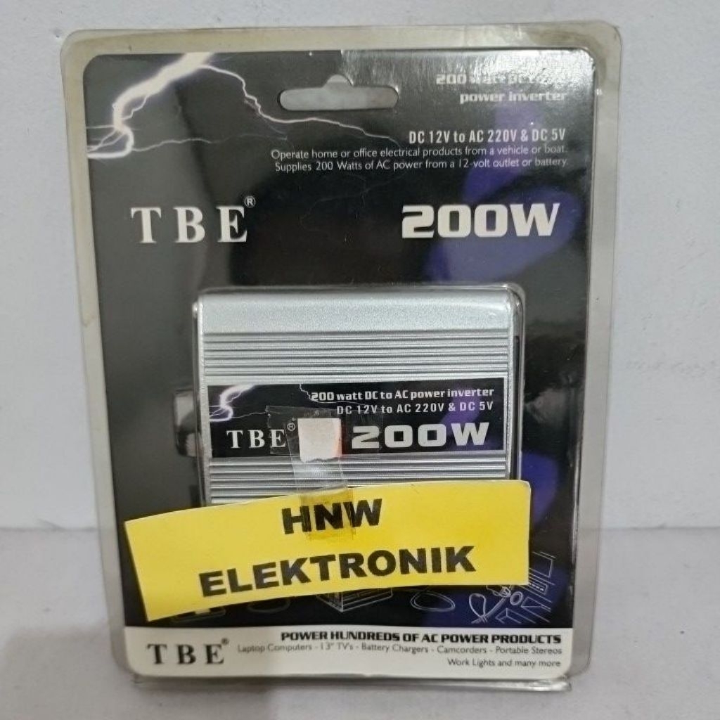 power Inverter TBE 200W 200 w 200 wat DC to AC