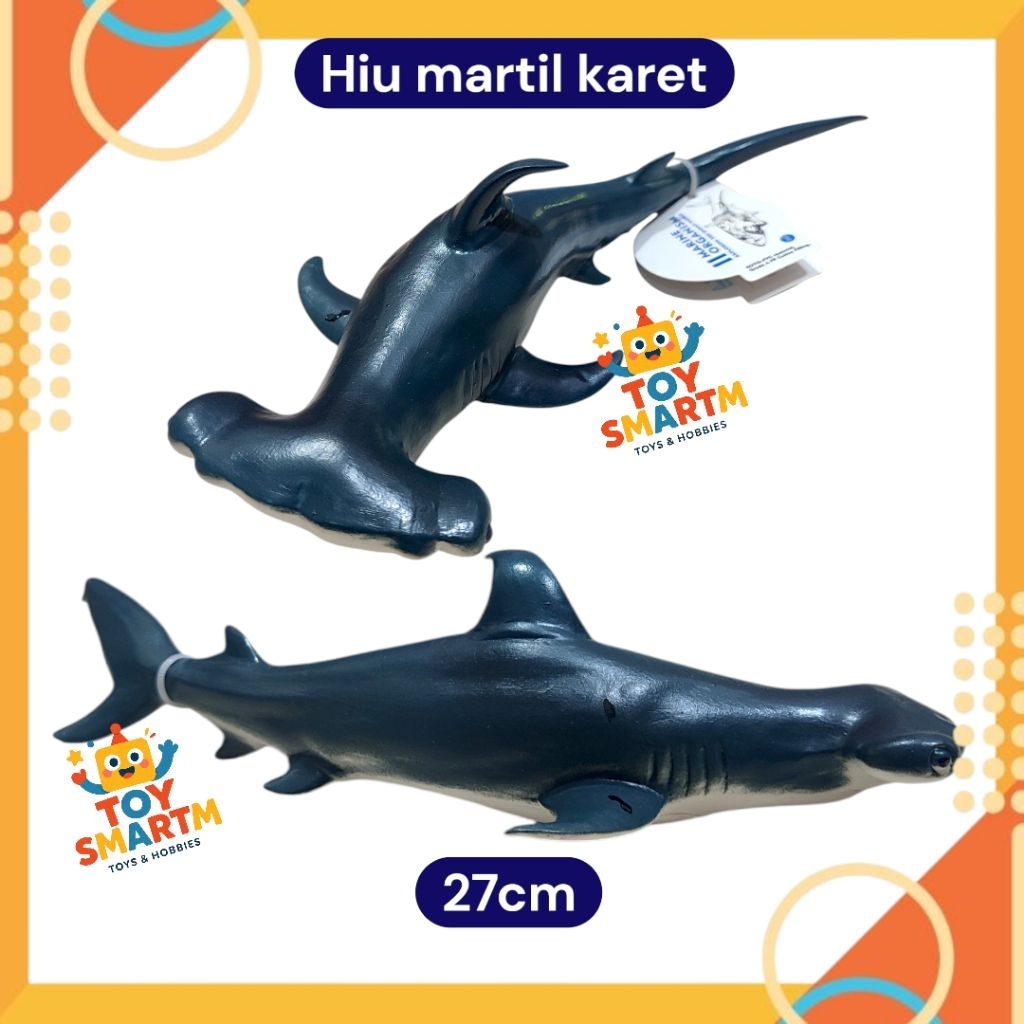 Hiu Martil Karet Mainan Anak Hewan Hiu Megalodon Big Size Ikan Paus mainan Binatang Laut