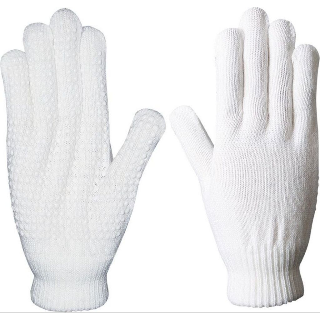 Sarung Tangan Kerja Putih Bintik Putih | Sarung Tangan Putih | Sarung Tangan Dotting Putih